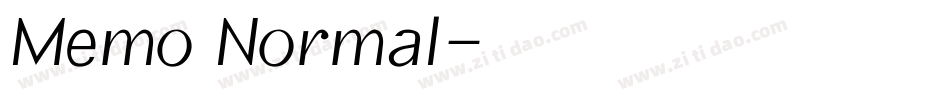 Memo Normal字体转换